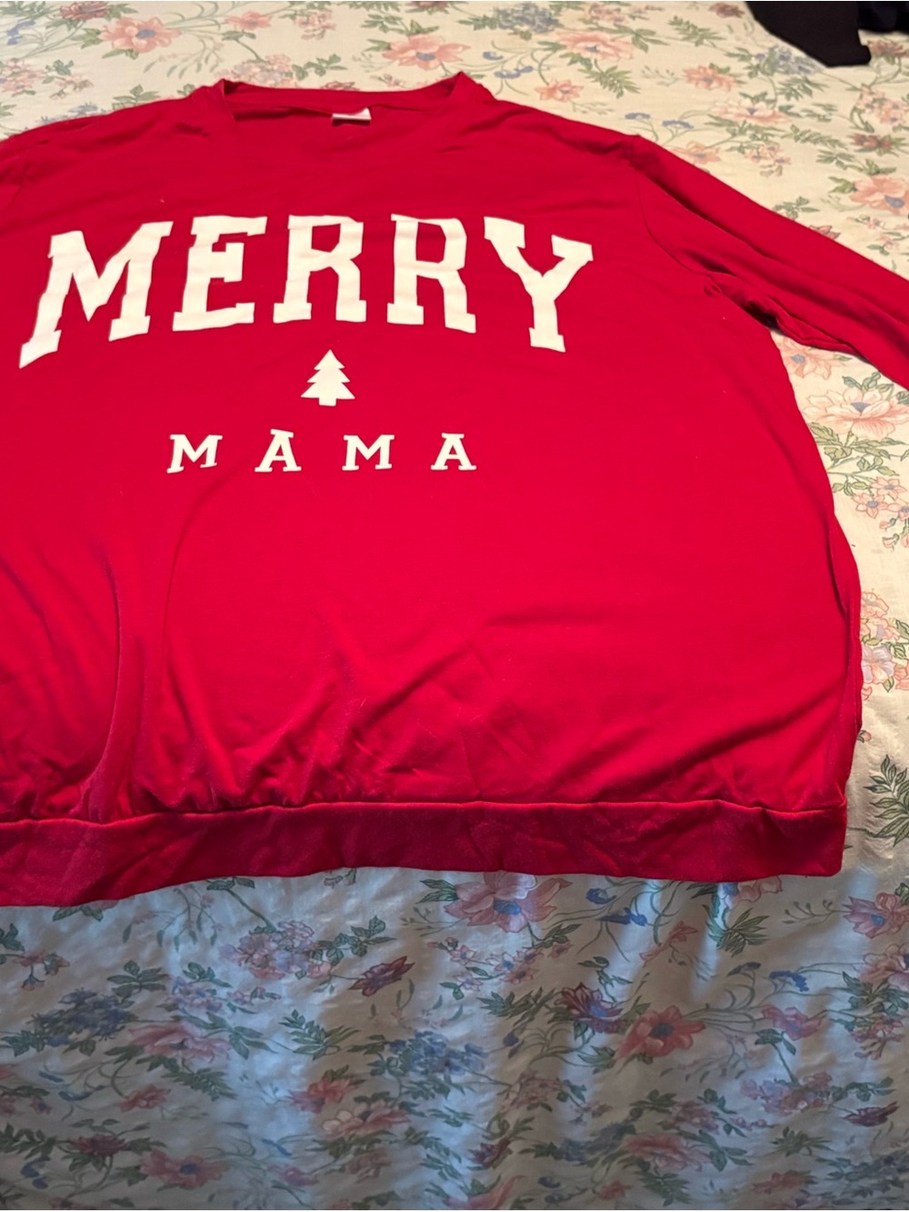Merry Mama Red Holiday Sweatshirt